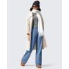 imageG4Free Women Fleece Lined Pants with Pockets Wide Leg Winter Thermal Work Trousers Dressy Casual PetiteRegularTallDenim Blue