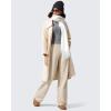 imageG4Free Women Fleece Lined Pants with Pockets Wide Leg Winter Thermal Work Trousers Dressy Casual PetiteRegularTallLight Khaki