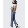 imageG4Free Women Fleece Lined Pants with Pockets Wide Leg Winter Thermal Work Trousers Dressy Casual PetiteRegularTallSlate Gray