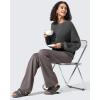 imageG4Free Women Fleece Lined Pants with Pockets Wide Leg Winter Thermal Work Trousers Dressy Casual PetiteRegularTallTaupe