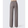 imageG4Free Women Fleece Lined Pants with Pockets Wide Leg Winter Thermal Work Trousers Dressy Casual PetiteRegularTallTaupe