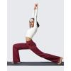 imageG4Free Women Fleece Lined Pants with Pockets Wide Leg Winter Thermal Work Trousers Dressy Casual PetiteRegularTallWine Red