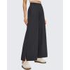 imageG4Free Women Lightweight Wide Leg Ankle Track Pants with Pockets Stretchy Casual Travel TrousersBlack
