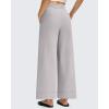 imageG4Free Women Lightweight Wide Leg Ankle Track Pants with Pockets Stretchy Casual Travel TrousersChrim Gray