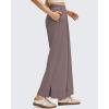 imageG4Free Women Lightweight Wide Leg Ankle Track Pants with Pockets Stretchy Casual Travel TrousersTaupe