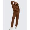 imageG4Free Womens Fleece Lined Workout Joggers with Pockets High Waisted Sweatpants Hiking Running Outdoor PantsDark Coffee