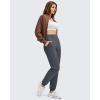 imageG4Free Womens Fleece Lined Workout Joggers with Pockets High Waisted Sweatpants Hiking Running Outdoor PantsDark Gray