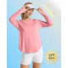 imageG4Free Womens UPF 50 UV Shirts Long Sleeve Workout Sun Shirt Outdoor Gym Hiking Tops Quick Dry LightweightPink