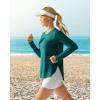 imageG4Free Womens UPF 50 UV Shirts Long Sleeve Workout Sun Shirt Outdoor Gym Hiking Tops Quick Dry LightweightTeal