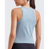 imageG4Free Workout Tank Tops for Women Slim Fitted Racerback Ribbed Athletic Gym Yoga Tanks Summer CasualBlue Willow