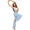imageG4Free Yoga Pants Women Wide Leg Pants with Pockets High Waist Stretch Dress Casual Sweatpants PetiteRegularTallBaby Blue