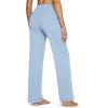 imageG4Free Yoga Pants Women Wide Leg Pants with Pockets High Waist Stretch Dress Casual Sweatpants PetiteRegularTallBaby Blue