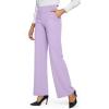 imageG4Free Yoga Pants Women Wide Leg Pants with Pockets High Waist Stretch Dress Casual Sweatpants PetiteRegularTallLavender