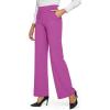 imageG4Free Yoga Pants Women Wide Leg Pants with Pockets High Waist Stretch Dress Casual Sweatpants PetiteRegularTallRaspberry Purple
