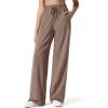 imageG4Free Athletic Wide Leg Sweatpants Yoga Pants with Pockets Drawcord Casual Lounge PantsMocha Cream