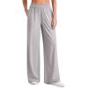 imageG4Free Lightweight Flowy Wide Leg Pants Women with Pockets Baggy High Waisted Lounge Trousers SummerGrey