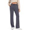 imageG4Free Smoofit Modal Soft Wide Leg Sweatpants Yoga Pants with Pockets Drawcord Casual Lounge Pants PetiteRegularTallDark Grey