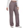 imageG4Free Smoofit Modal Soft Wide Leg Sweatpants for Women High Waisted Casual Lounge Travel Pants with PocketsTaupe