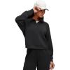imageG4Free Smoofit Modal Soft Womens Polo Sweatshirts Pullover Long Sleeve Button Up Casual TopsBlack
