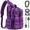 imageG4Free Tactical EDC Sling Bag Backpack with Adjustable Holder Military Shoulder Backpack for MenPurple