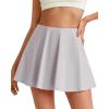 imageG4Free Tennis Skirts for Women Elastic Waist Pleated Casual Athletic Golf Pickleball Skorts with PocketsGrey