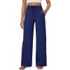 imageG4Free Wide Leg Pants for Women Yoga Pants High Waist Sweatpants with Pockets Stretch Lounge Pants Comfy WorkoutRoyal Blue