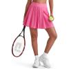 imageG4Free Wide Pleated Women Tennis Skirts High Waisted Golf Skorts Lightweight Casual Cute Athletic Builtin Shorts PocketsRose Pink