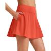 imageG4Free Women Tennis Skirts Athletic High Waisted Golf Skorts with 4 Pockets Inner Shorts for Pickleball WorkoutRust Orange