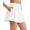 imageG4Free Women Tennis Skirts Athletic High Waisted Golf Skorts with 4 Pockets Inner Shorts for Pickleball WorkoutWhite