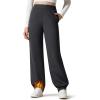imageG4Free Womens Fleece Lined Sweatpants High Waisted Wide Leg Pants with Pockets Winter Warm Trousers CasualBlack