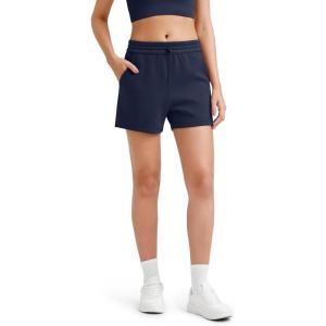 imageG4Free Athletic Shorts for Women Shockcord Sweat Shorts Summer Casual Lounge Shorts with Pockets Smoofit Modal SoftDark Blue