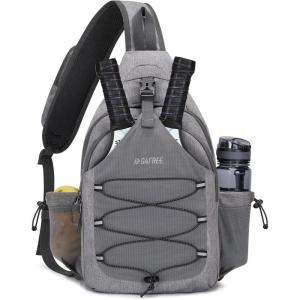 imageG4Free Pickleball Bag Crossbody Sling Bag for Men Women Pickleball Backpack Pickle Ball Paddle Bag Gifts for SportsGray