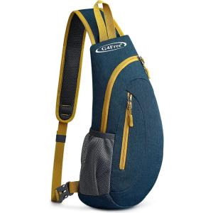 imageG4Free Sling Bag for Men Women Small Crossbody Backpack Lightweight Chest Shoulder Bags for Travel Outdoor and Sports BlackDark Blue