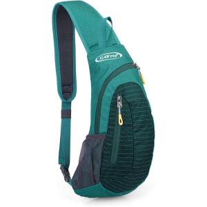 imageG4Free Sling Bag for Men Women Small Crossbody Backpack Lightweight Chest Shoulder Bags for Travel Outdoor and Sports BlackMint Green