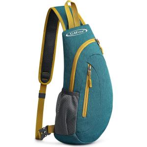 imageG4Free Sling Bag for Men Women Small Crossbody Backpack Lightweight Chest Shoulder Bags for Travel Outdoor and Sports BlackPeacock Blue