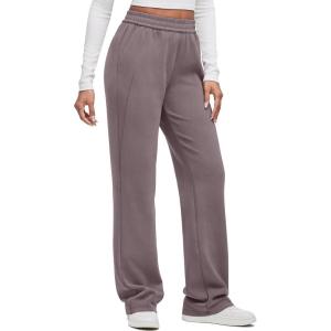 imageG4Free Smoofit Modal Soft Wide Leg Sweatpants for Women High Waisted Casual Lounge Travel Pants with PocketsTaupe