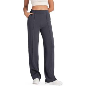 imageG4Free Smoofit Modal Soft Women Wide Leg Sweatpants with Pockets Yoga Pants Casual Lounge Trousers 25quot27quot29quot31quot33quotDark Grey