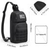 imageG4Free 10L Tactical EDC Sling Bag Backpack Military Molle Chest Shoulder Assault Pack for Concealed CarryBlackBlack
