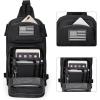 imageG4Free 10L Tactical EDC Sling Bag Backpack Military Molle Chest Shoulder Assault Pack for Concealed CarryBlackBlack