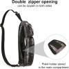imageG4Free 10L Tactical EDC Sling Bag Backpack Military Molle Chest Shoulder Assault Pack for Concealed CarryBlackPythons Grain Black