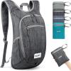 imageG4Free 10L15L Hiking Backpack Lightweight Packable Hiking Daypack Small Travel Outdoor Foldable Shoulder BagBlack