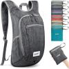 imageG4Free 10L15L Hiking Backpack Lightweight Packable Hiking Daypack Small Travel Outdoor Foldable Shoulder BagBlack