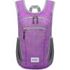 imageG4Free 10L15L Hiking Backpack Lightweight Packable Hiking Daypack Small Travel Outdoor Foldable Shoulder BagPurple