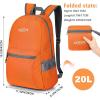 imageG4Free 20L Lightweight Packable Backpack Travel Hiking Daypack Foldable Backpack for Men WomenOrange