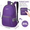 imageG4Free 20L Lightweight Packable Backpack Travel Hiking Daypack Foldable Backpack for Men WomenPurple