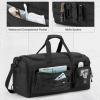 imageG4Free 3in1 Travel Duffle Bag for Men and Women 50L Large Gym Sports Bags Tactical Military Duffle Backpack with Shoes Compartment and Wet Pocket BlackBlack