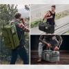 imageG4Free 3in1 Travel Duffle Bag for Men and Women 50L Large Gym Sports Bags Tactical Military Duffle Backpack with Shoes Compartment and Wet Pocket BlackLight Grey