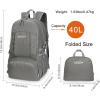 imageG4Free 40L Lightweight Packable Hiking Backpack Waterproof Travel DaypackGrey