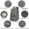 imageG4Free 40L Lightweight Packable Hiking Backpack Waterproof Travel DaypackGrey