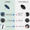 imageG4Free 42 Inch Eco Windproof Folding Umbrella for Rain ampamp Sun 9 Ribs Wind Resistant Strong Fiberglass Double Canopy with Reflective Strip for Women Men Auto Open Close For Car ampamp BackpackNavy Blue